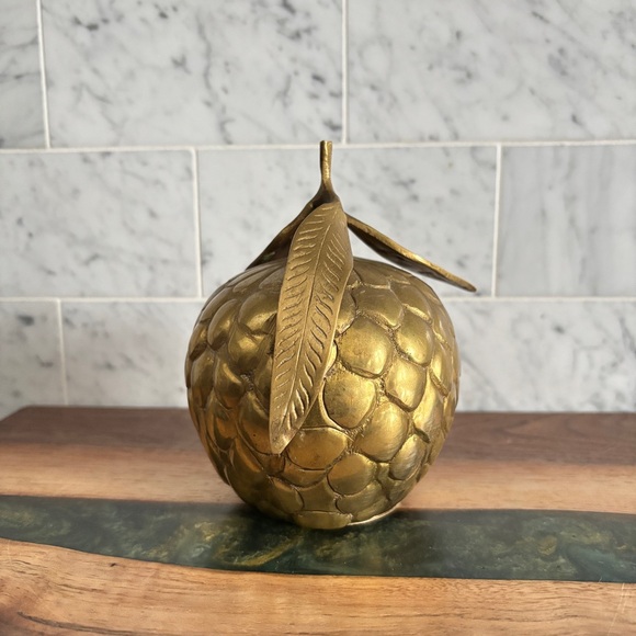 Vintage Brass Raspberry Coin Bank - Picture 6 of 8